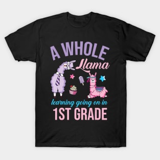 A whole llama learning going on in First Grade Gift Lover T-Shirt